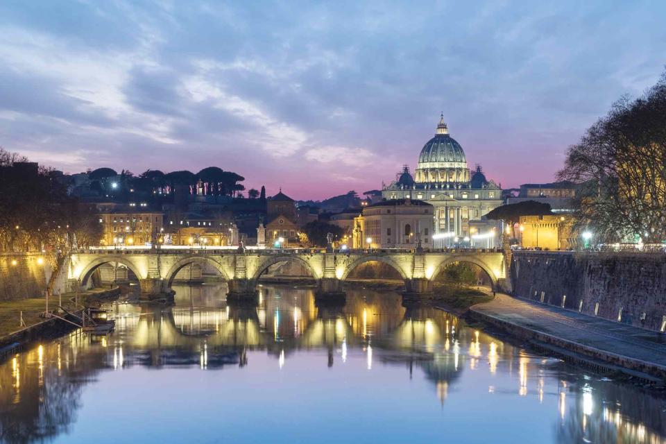 <p>iStockphoto/Getty Images</p> Vatican City at sunset. 