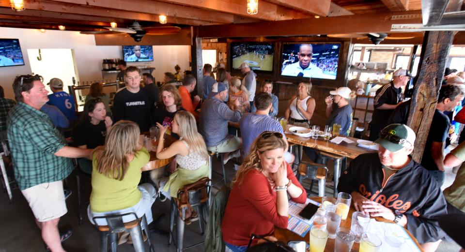 Indoor and outdoor dining featured at the Dewey Beer Company on Coastal Highway in Dewey Beach.