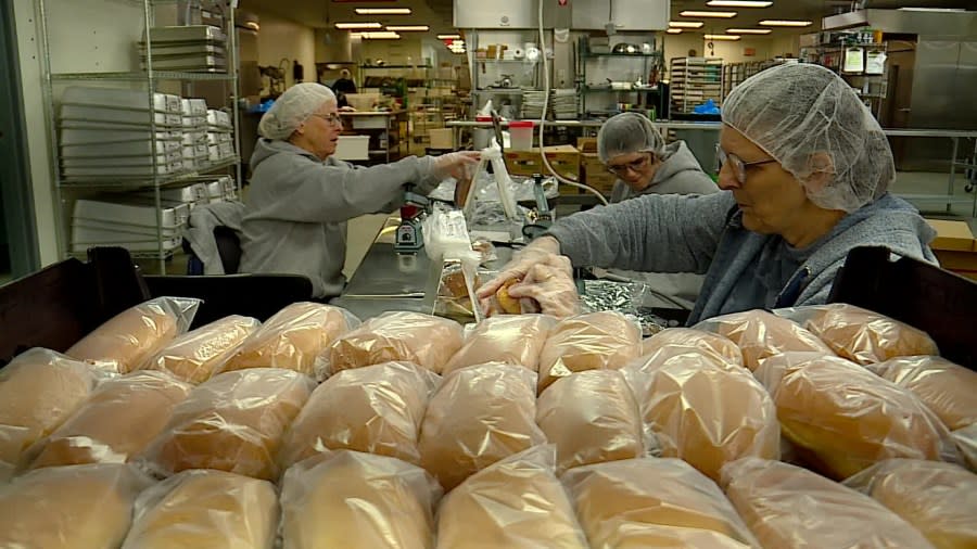 Meals are assembled at Meals on Wheels Western Michigan on Jan. 16, 2024.