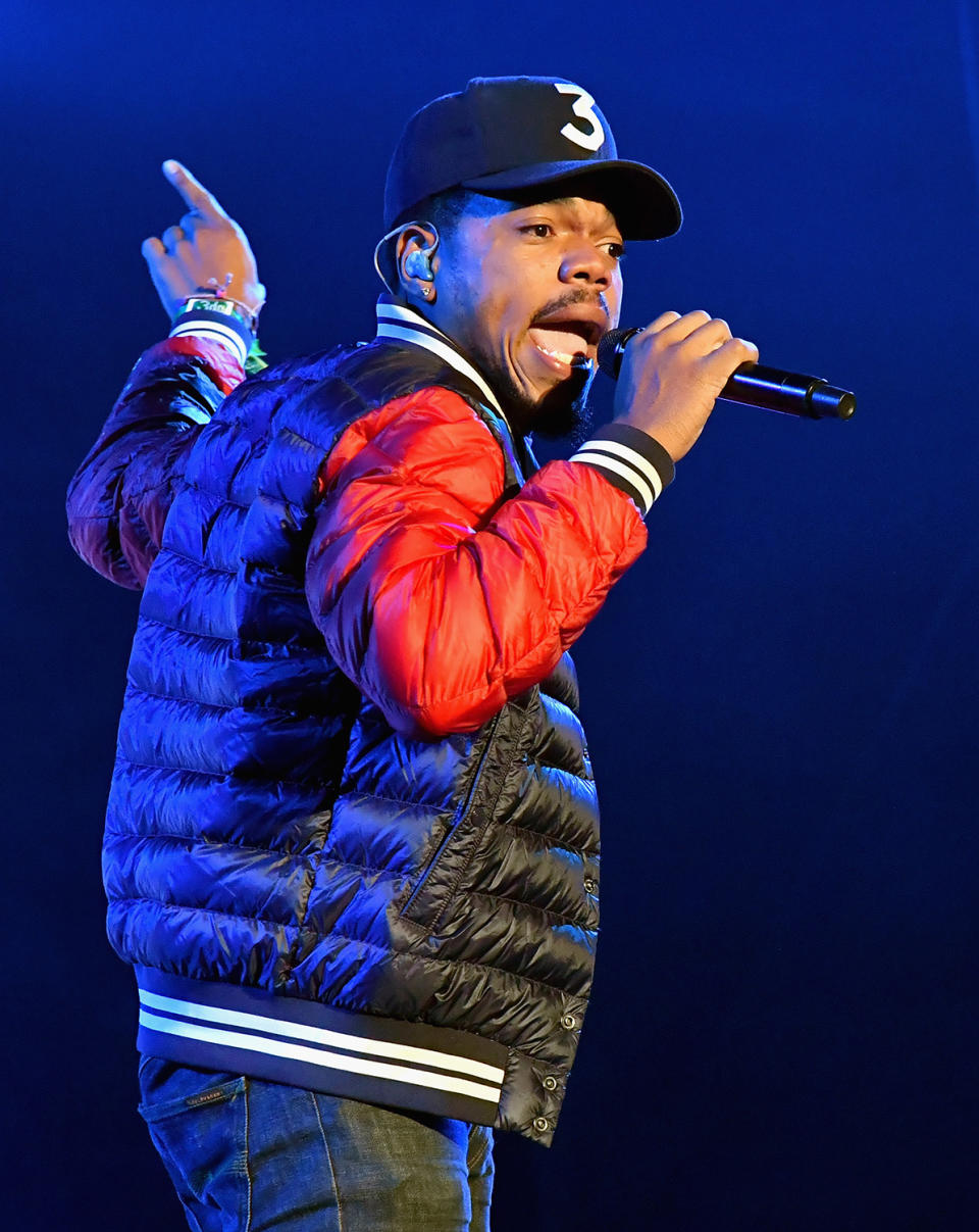 <p>Chance The Rapper performs on Downtown Stage during day 1 of the 2017 Life Is Beautiful Festival on September 22, 2017 in Las Vegas, Nevada.<br>(Photo by Jeff Kravitz/FilmMagic ) </p>