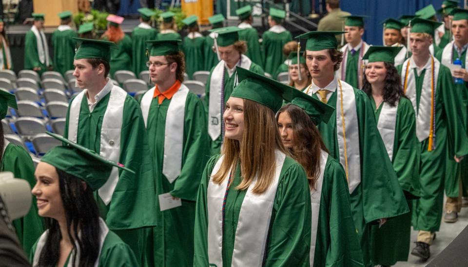 Dover High School celebrates its Class of 2024 graduation at the University of New Hampshire's Whittemore Center Thursday, June 6.