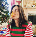 <p>The <i>Law & Order: SVU</i> star wore some festive attire and made a wish for “PeaceOnEarth.” (Photo: <a rel="nofollow noopener" href="https://www.instagram.com/p/BOgTnKGjFFV/?taken-by=therealmariskahargitay" target="_blank" data-ylk="slk:Instagram;elm:context_link;itc:0" class="link ">Instagram</a>) </p>