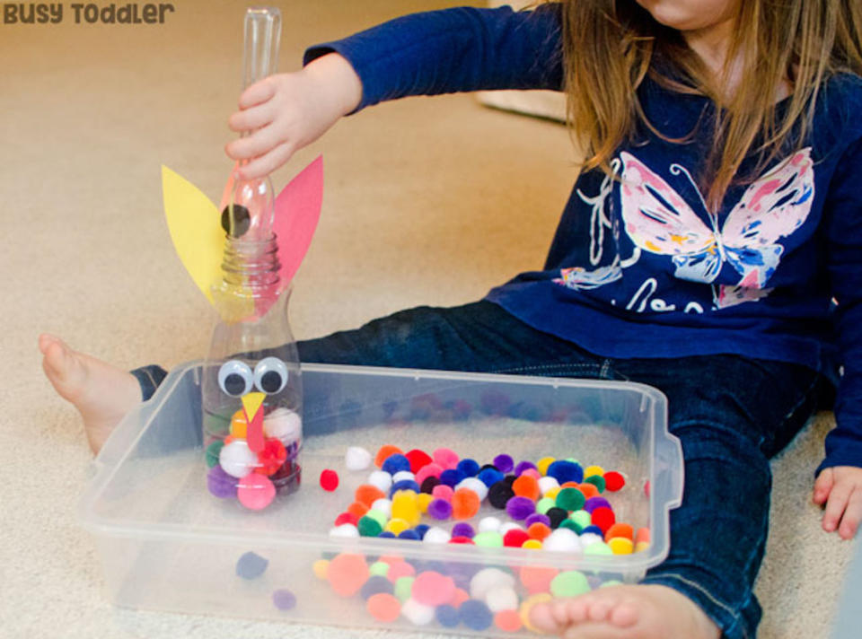 <p>Busy Toddler</p><p>While there are no real turkeys involved, kids will still have loads of fun with this activity. Toddlers will especially enjoy this idea by <a href="https://busytoddler.com/2017/11/feed-the-turkey/" rel="nofollow noopener" target="_blank" data-ylk="slk:Busy Toddler;elm:context_link;itc:0;sec:content-canvas" class="link "><em>Busy Toddler</em></a>.</p>