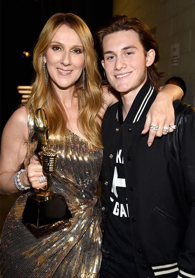 Celine with son Rene Charles Angelil. Photo: Getty Images