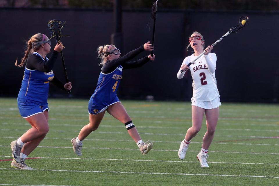 Watterson's Katie Bettendorf scored the game-winning goal as the Eagles defeated visiting DeSales 14-13 in overtime in the Division II, Region 7 final Friday.