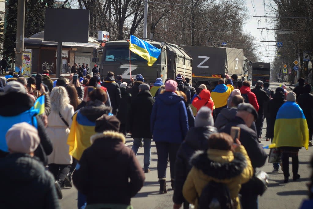 Russia Ukraine War Kherson Occupation (Copyright 2022 The Associated Press. All rights reserved)