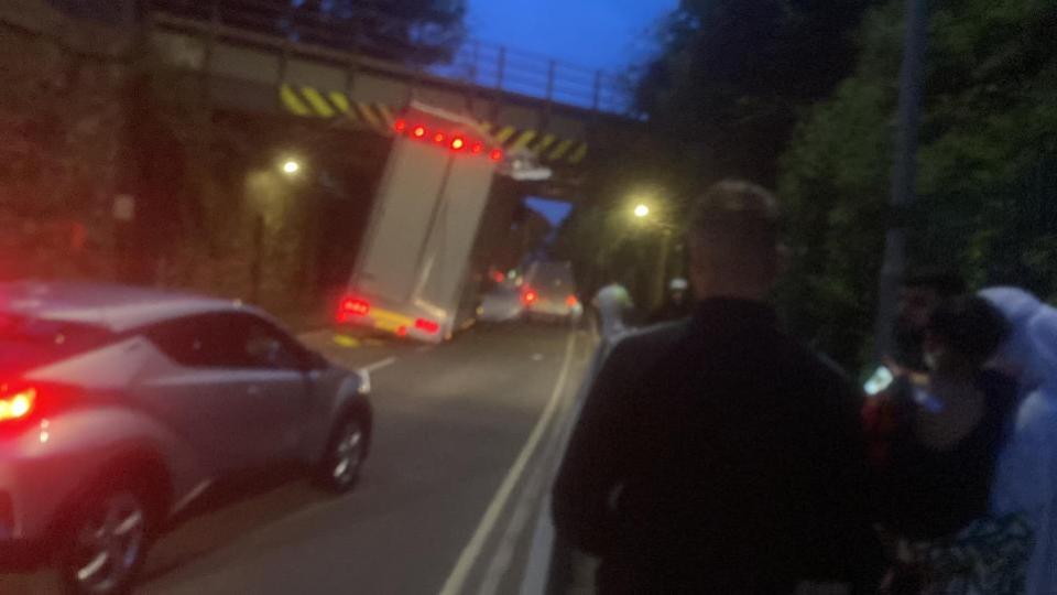 South Wales Argus: Cardiff Road was closed between between Tesco and Tredegar Park 