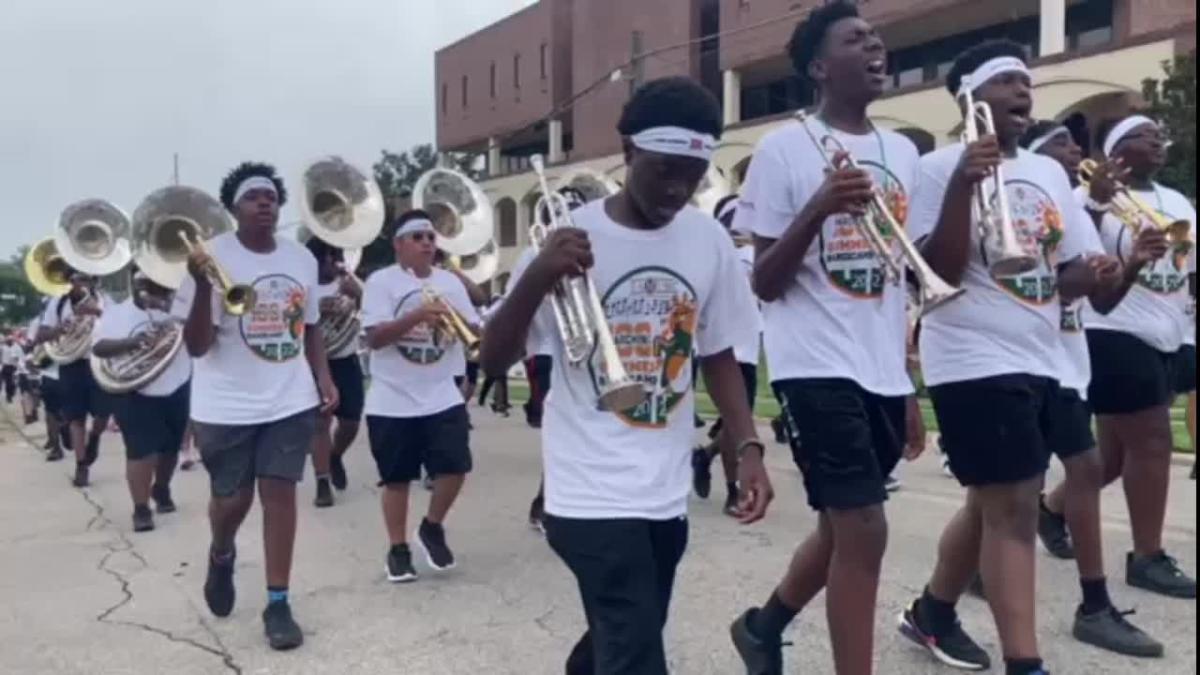 Marching 100 Band Camp Performs 6089