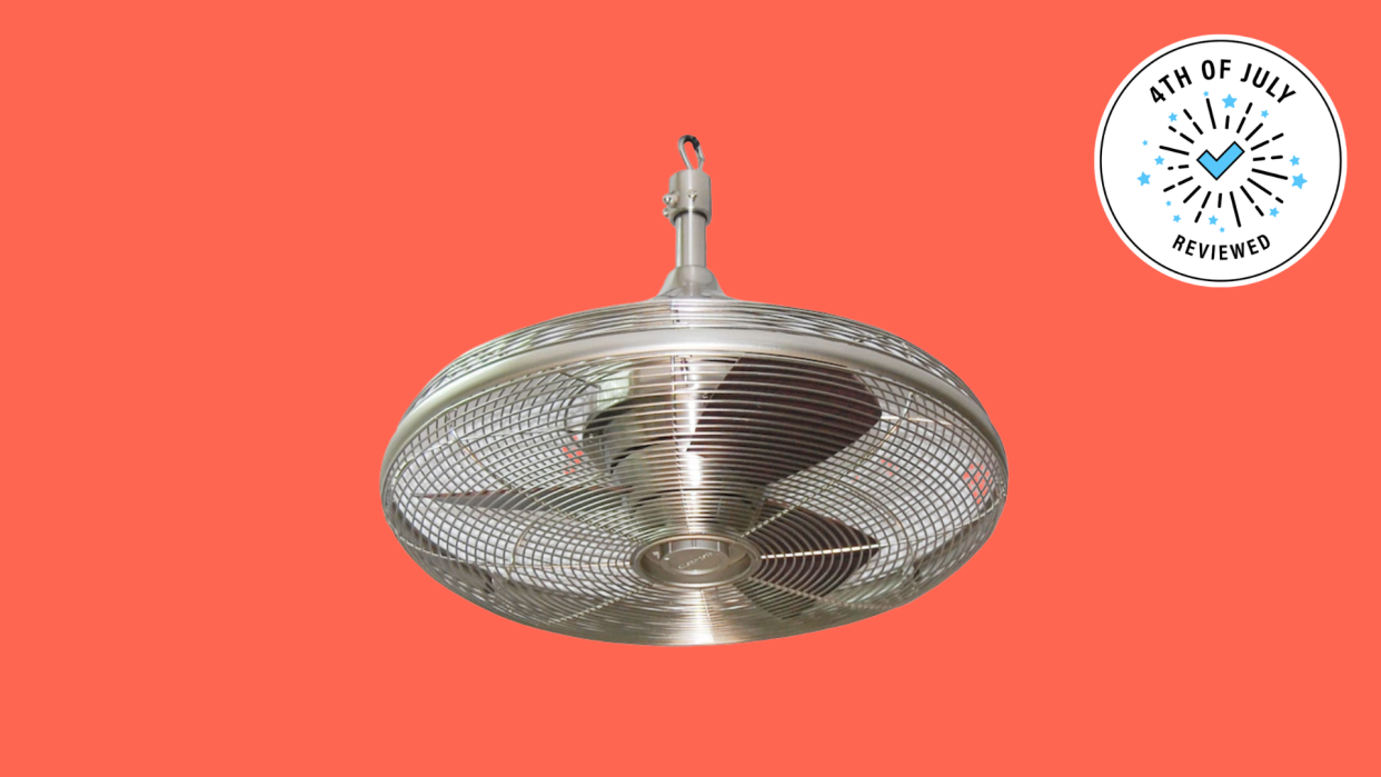 The Valdosta ceiling fan can be used indoors or outdoors to keep the heat at bay.