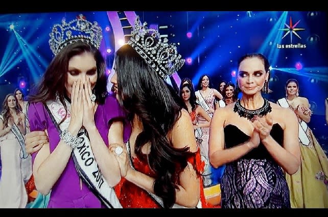 Esta fue la cara de Lupita Jones tras coronación de nueva Miss México/Tomada de Youtube