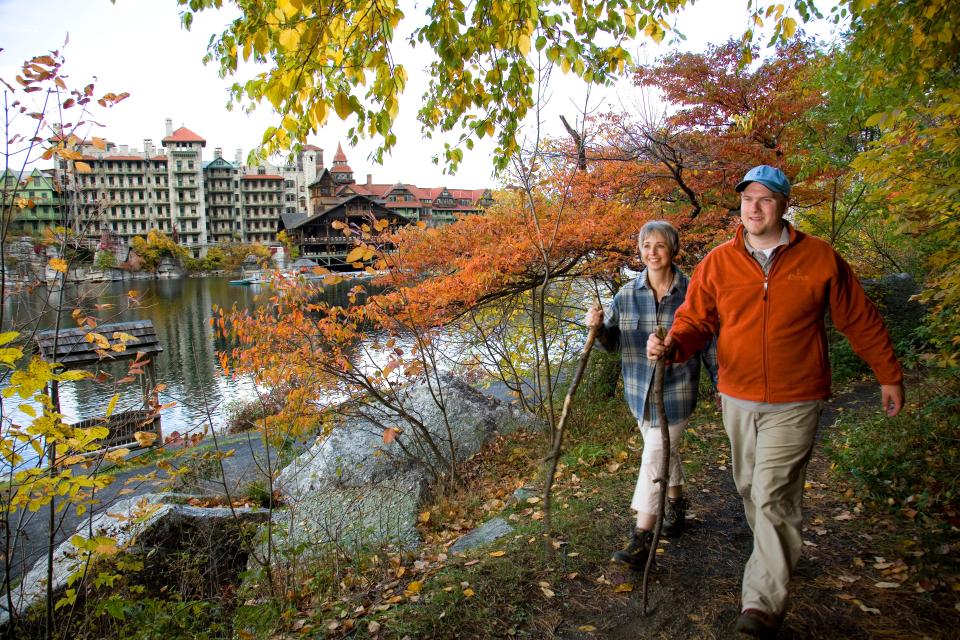 There's lots of hiking surrounding Mohonk Mountain House in New Paltz.