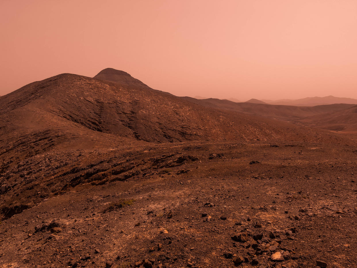 The Mars planet.