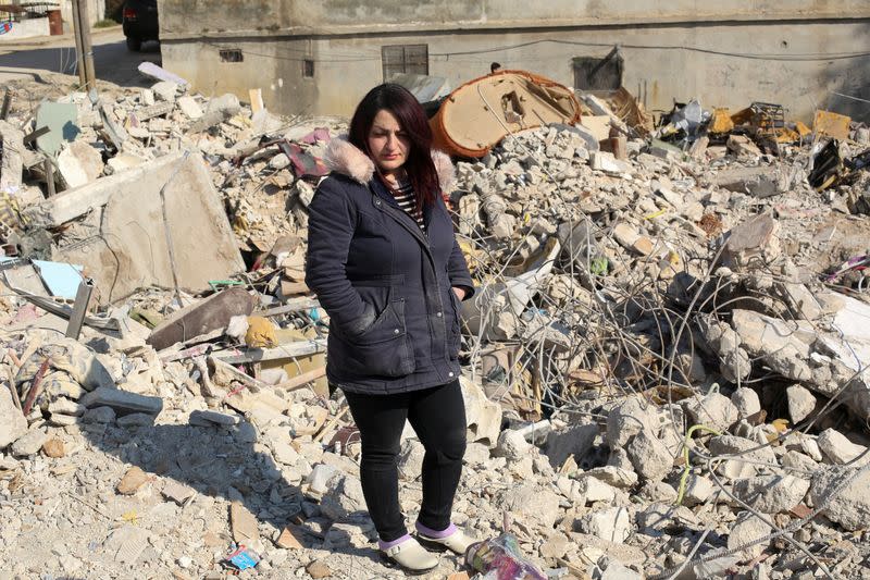 Syrian mother rescues children and a bag of memories from deadly quake