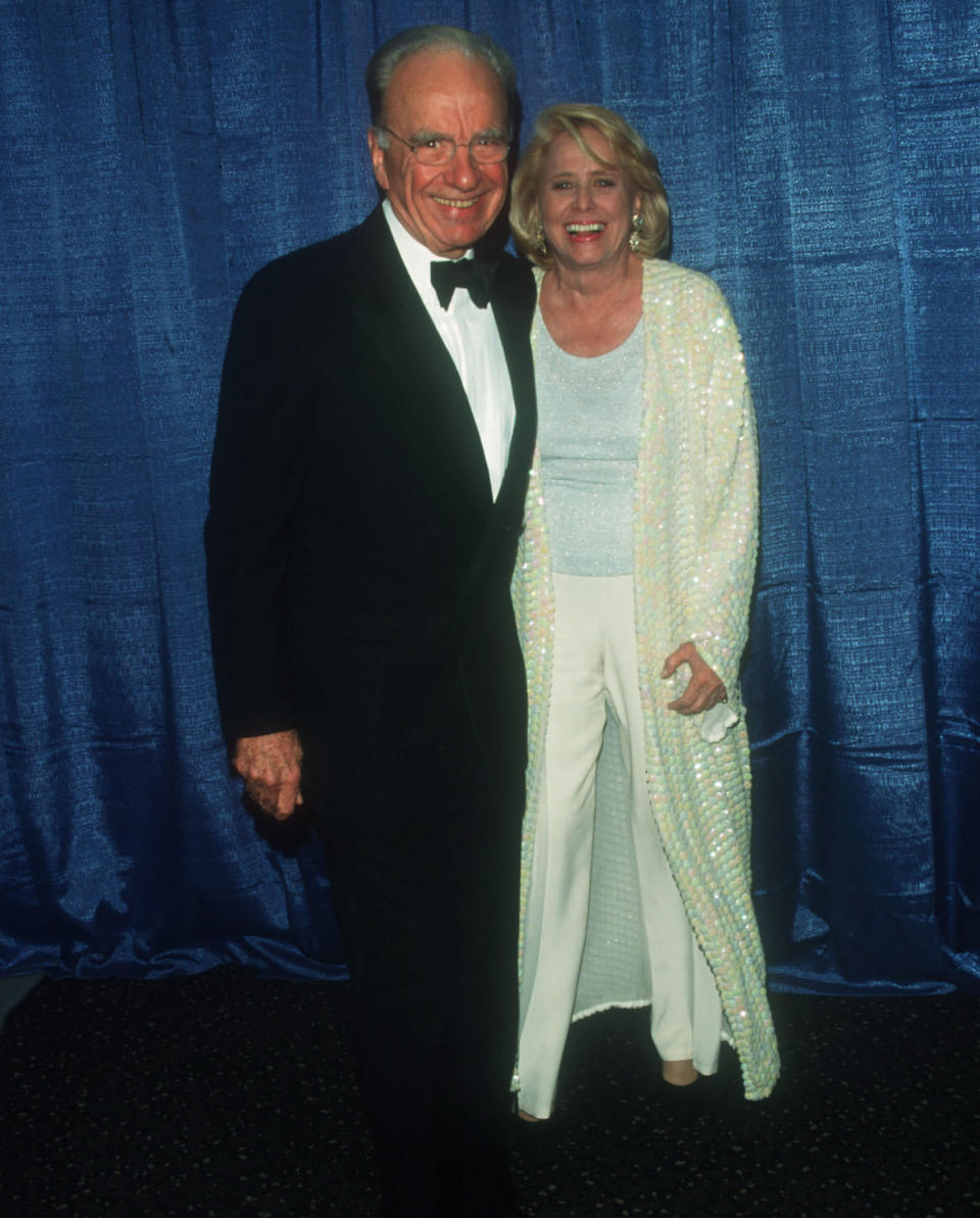 Liz Smith and Rupert Murdoch at a charity event in Lincoln Center in 1999. (Photo: Evan Agostini/Liaison)