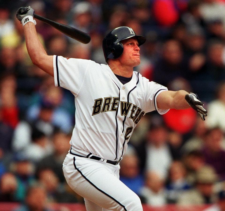 Jeromy Burnitz's distinct swing was responsible for four walk-off home runs with the Brewers.
