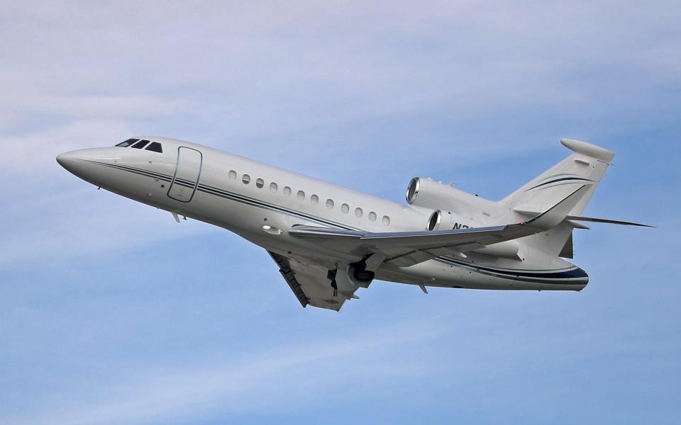 A Dassault Falcon aircraft similar to that used by Taylor Swift