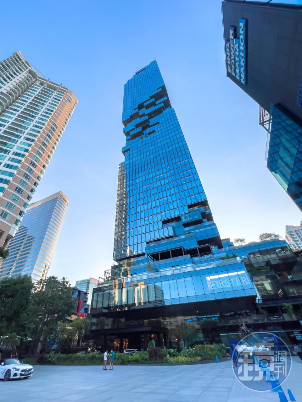 「King Power Mahanakhon」為複合式商業大廈，有飯店、餐廳、商場與觀景台。