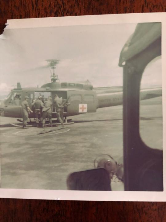 At base camp LZ Betty in Vietnam