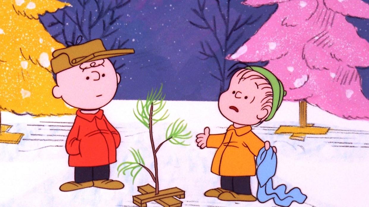 a scene from charlie brown christmas, a good housekeeping pick for best christmas movies for kids