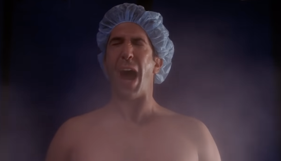 David Schwimmer as Ross from "Friends" is getting a spray tan