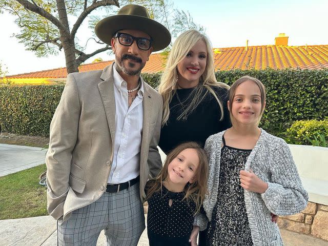 <p>Rochelle DeAnna/Instagram</p> AJ McLean of Backstreet Boys and his family