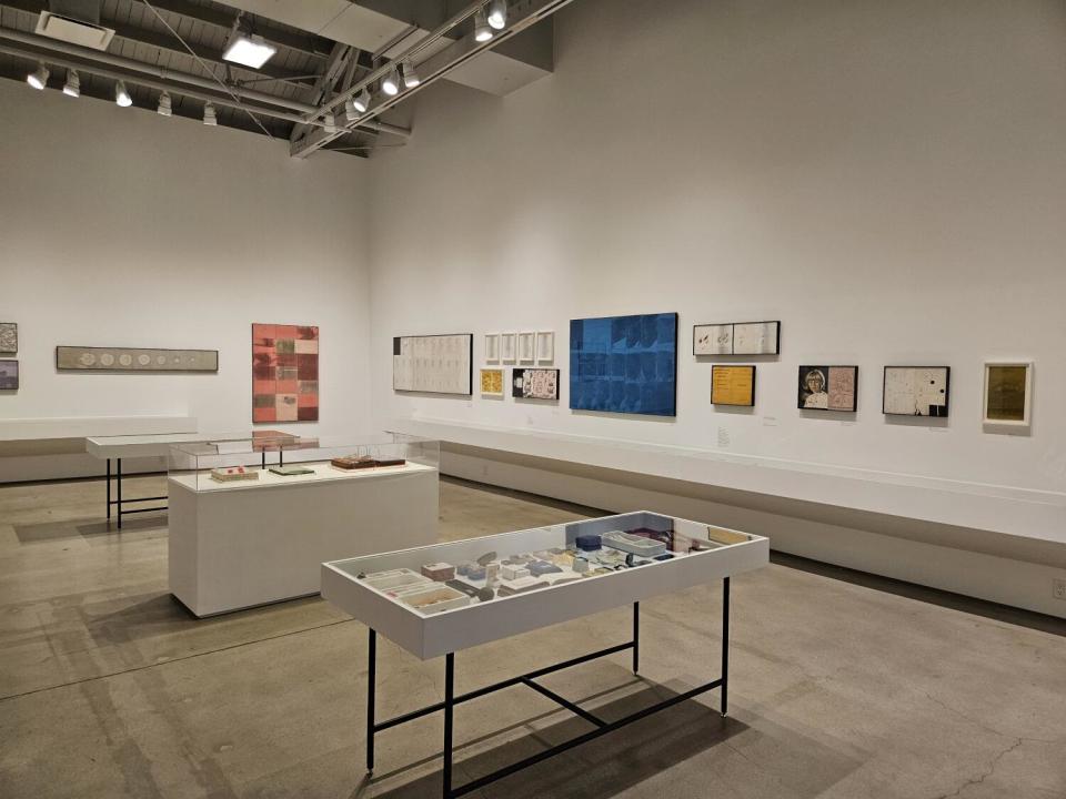 Xerox prints displayed in a museum.