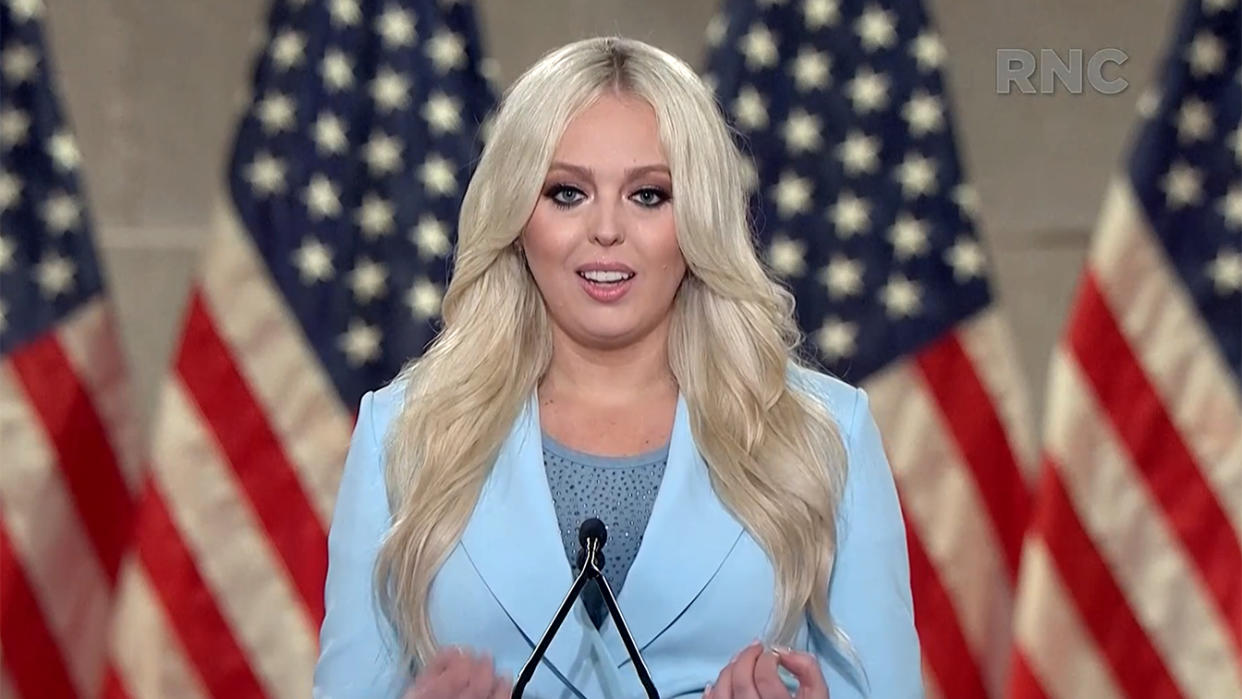 Tiffany Trump speaks during the virtual Republican National Convention on August 25, 2020. (via Reuters TV) 