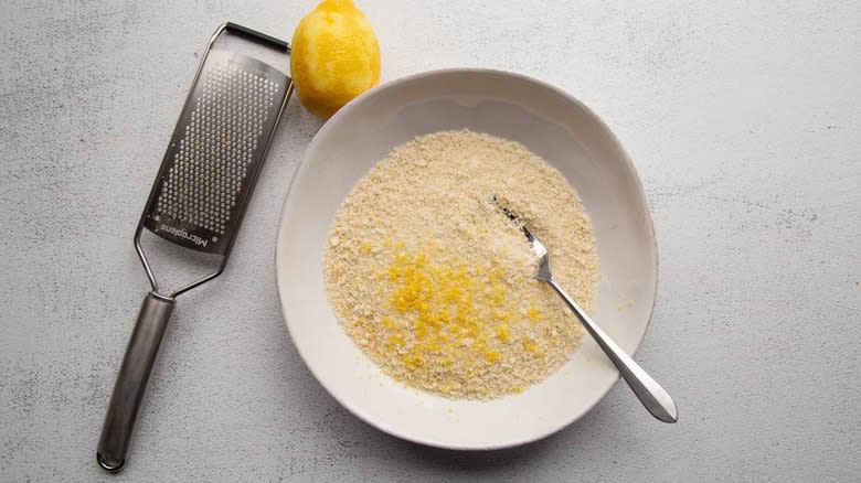 breadcrumbs and lemon zest