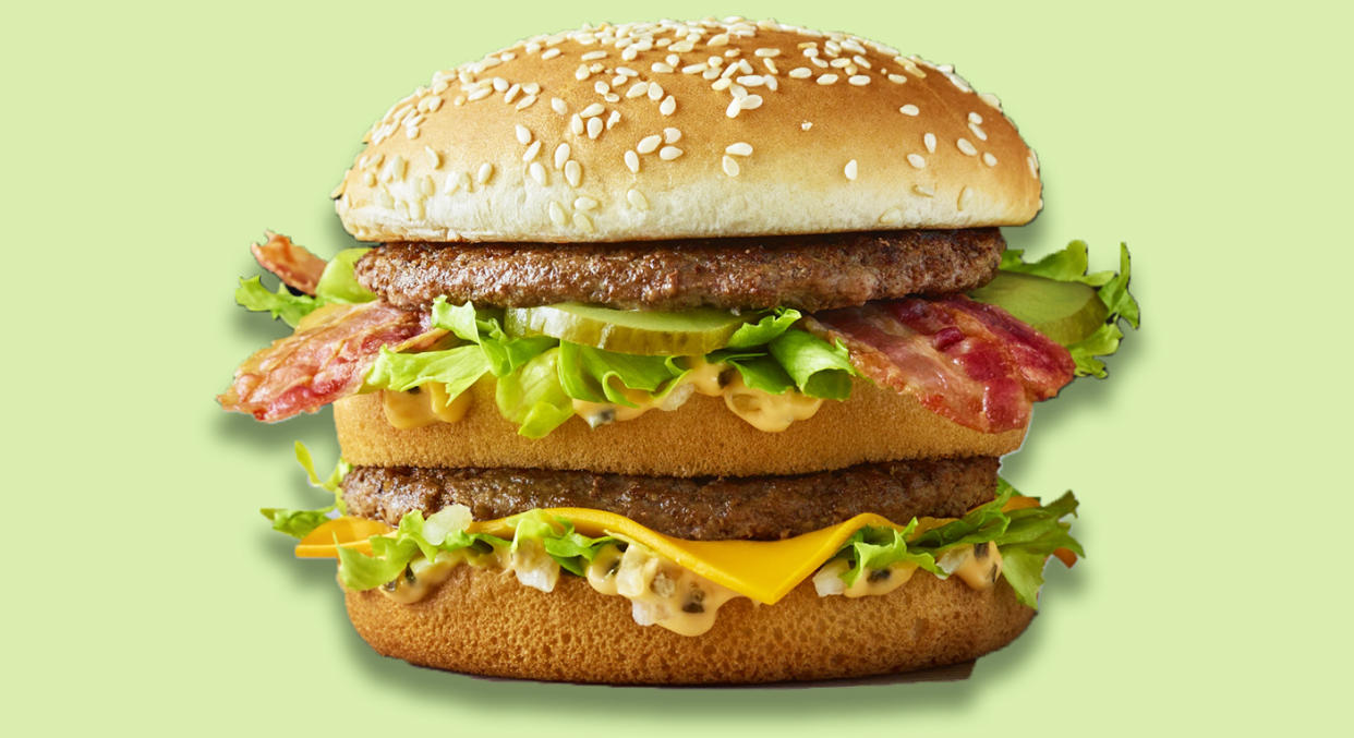 The new Big Mac variant contains bacon. [Photo: McDonald’s]