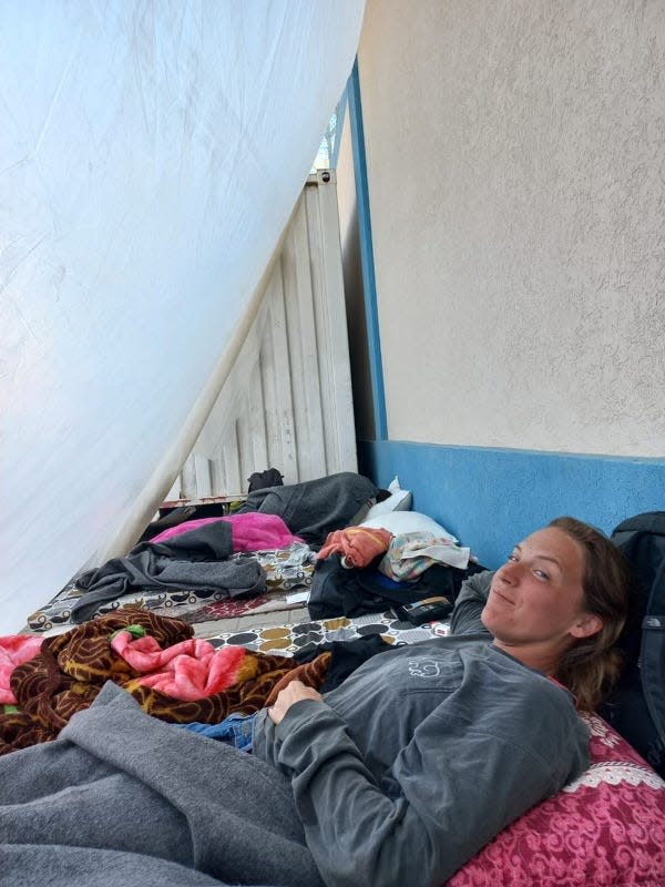Emily Callahan, an American nurse with Doctors without Borders, arrived in Gaza in August. She worked with a Doctors Without Borders team at a hospital, until the group directed her to evacuate after the Israel-Hamas war began.