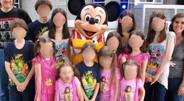The children with their parents at Disneyland. Source: Facebook/DavidLouise Turpin