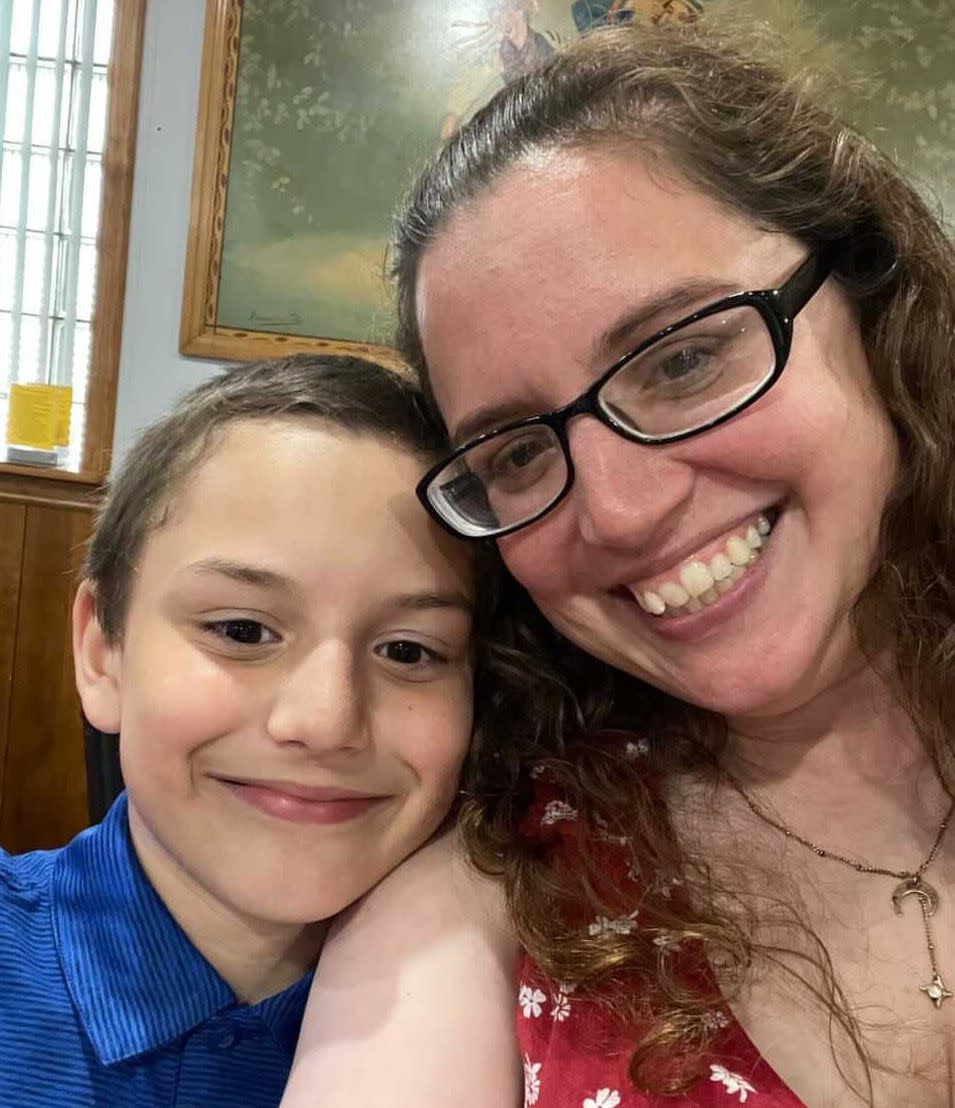 Jillian Grover with her 10-year-old son, Camden, who struggles with separation anxiety. (Photo: Jillian Grover)