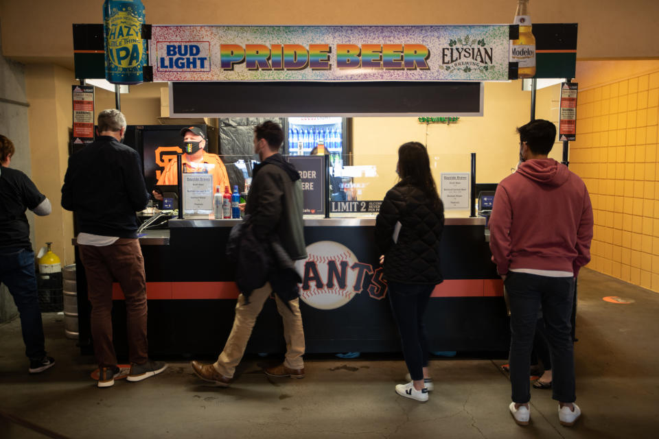 SAN FRANCISCO, CALIFORNIA - JUNE 11: A view of concession stand at Pride Movie Night with screening of 