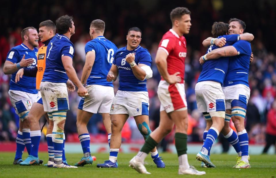 Italy beat Wales in last year’s Six Nations for their first victory in 35 games in the championship  (PA Wire)