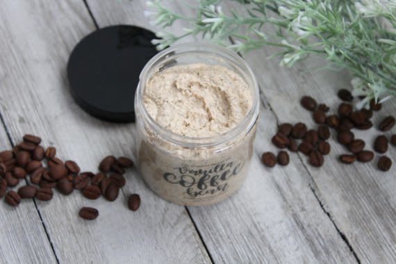 Now they can take coffee with them everywhere, including the shower with <a href="https://www.etsy.com/listing/589576018/vanilla-coffee-bean-foaming-coffee-scrub" target="_blank" rel="noopener noreferrer">t<strong>his delicious-smelling coffee bean scrub</strong></a>. Since it&rsquo;s handmade, be sure to order in time to arrive by the holidays.
