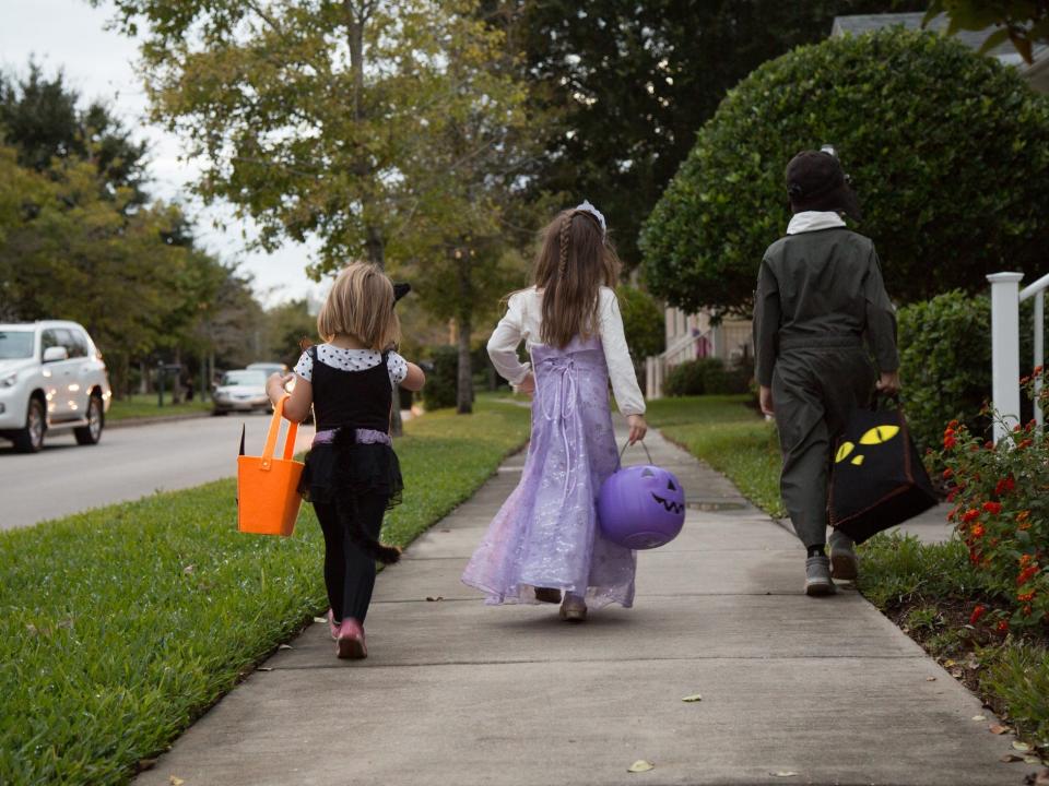 Trick or treating.