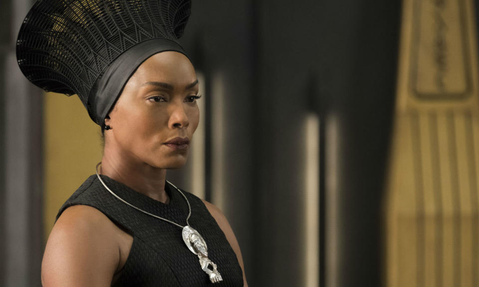 <p><span><strong>Played by:</strong> Angela Bassett</span><br><span><strong>Last appearance:</strong> </span><i><span>Black Panther</span></i><br><span><strong>What’s she up to?</strong> She’s back in the palace of Wakanda after helping to save her son from death. </span><br><br><br></p>