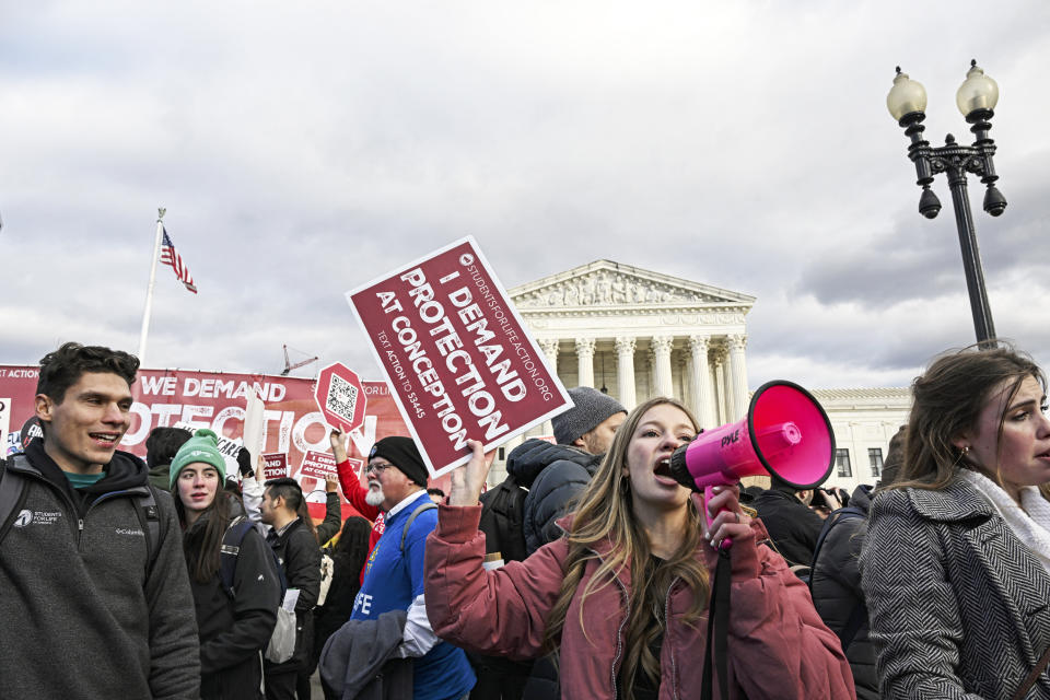 Pro-life supporters march in Washington D.C. (Celal Gunes / Anadolu Agency via Getty Images file)