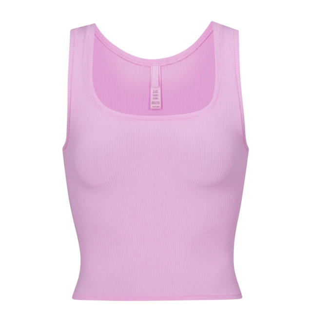 Skims Women's Clay Polyamide Blend Fit Everybody Scoop Neck