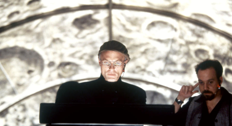 Ed Harris was a late addition to <i>The Truman Show</i>, after Dennis Hopper left the movie with only days to go before filming. Harris never actually worked with star Jim Carrey during the making of the movie but said he has met him a number of times since. (Photo: Paramount Pictures)