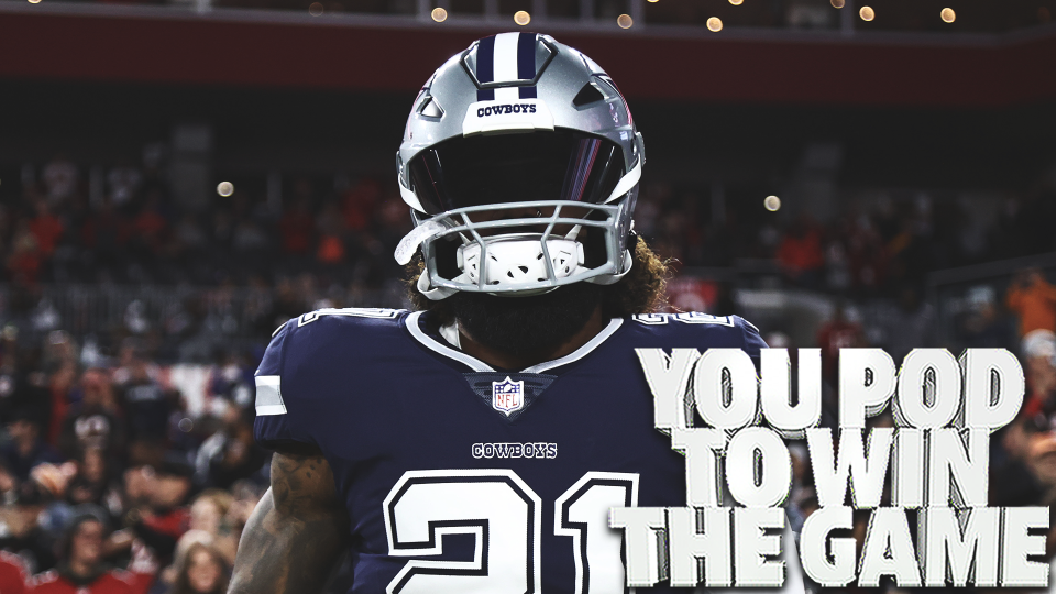 Jan 16, 2023; Tampa, Florida, USA; Dallas Cowboys running back Ezekiel Elliott (21) before the wild card game against the Tampa Bay Buccaneers at Raymond James Stadium. Mandatory Credit: Kim Klement-USA TODAY Sports