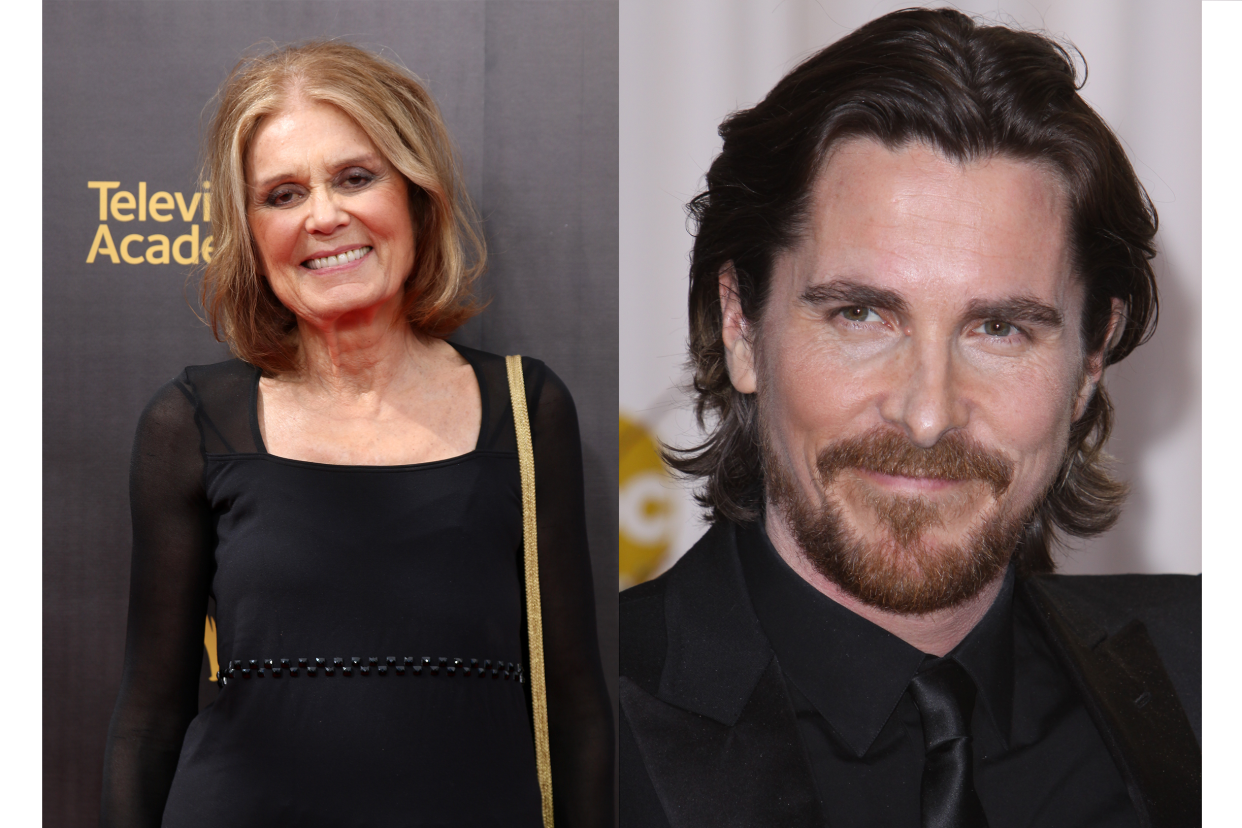 Gloria Steinem and Christian Bale