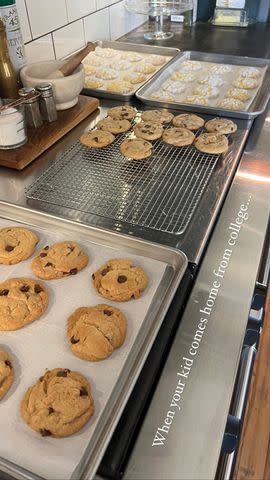 <p>Joanna Gaines/Instagram</p> Cookies that Joanna Gaines made in preparation for son's Drake visit home from college.