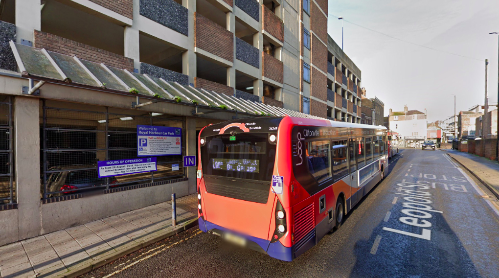 Two people have been killed after a car ran into them outside a multi-storey car park in Leopold Street, Ramsgate, on Wednesday. (Google)