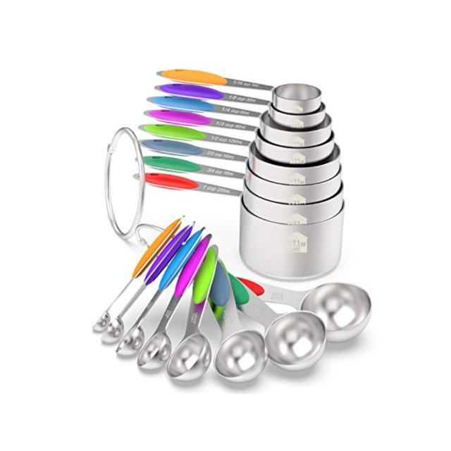 Heavyweight Stainless Steel Measuring Cups & Spoons Set