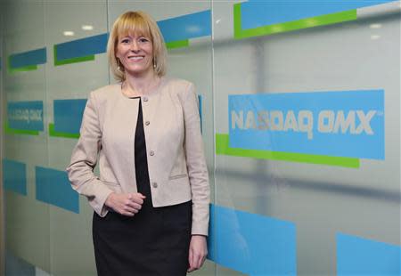 CEO Charlotte Crosswell of NASDAQ OMX NLX poses after an interview with Reuters in London March 20, 2014. REUTERS/Luke MacGregor