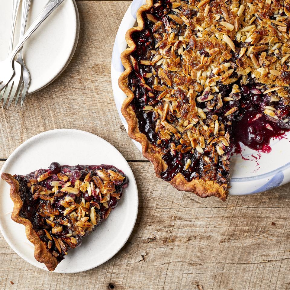 Blueberry-Lavender Pie With Almond Streusel