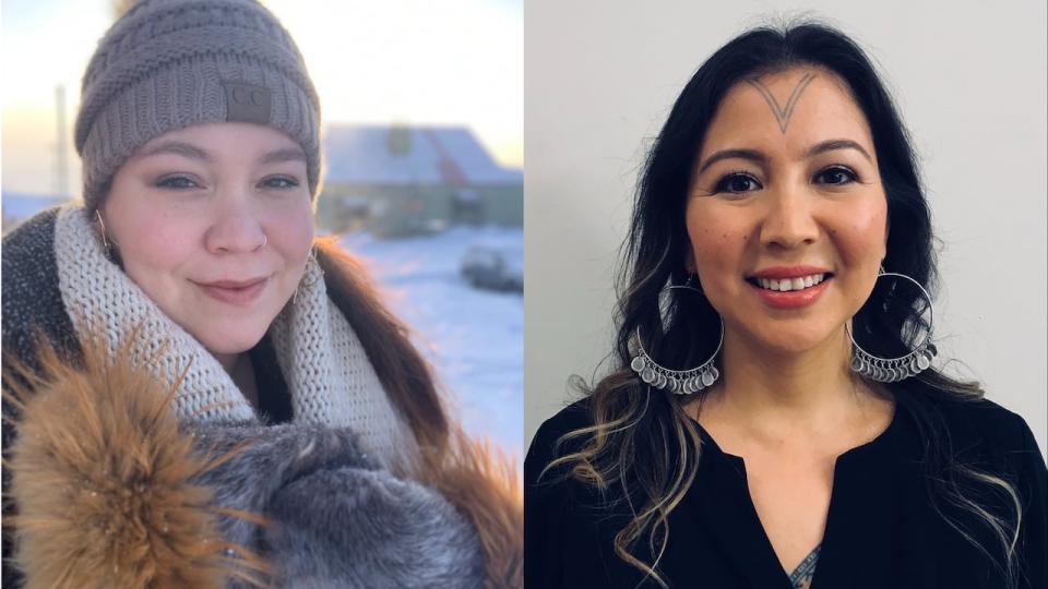 Stacey Aglok MacDonald, left, and Alethea Arnaquq-Baril are writing a new TV show, title yet to be determined, about a young Inuk mother navigating life in a small Arctic community.
