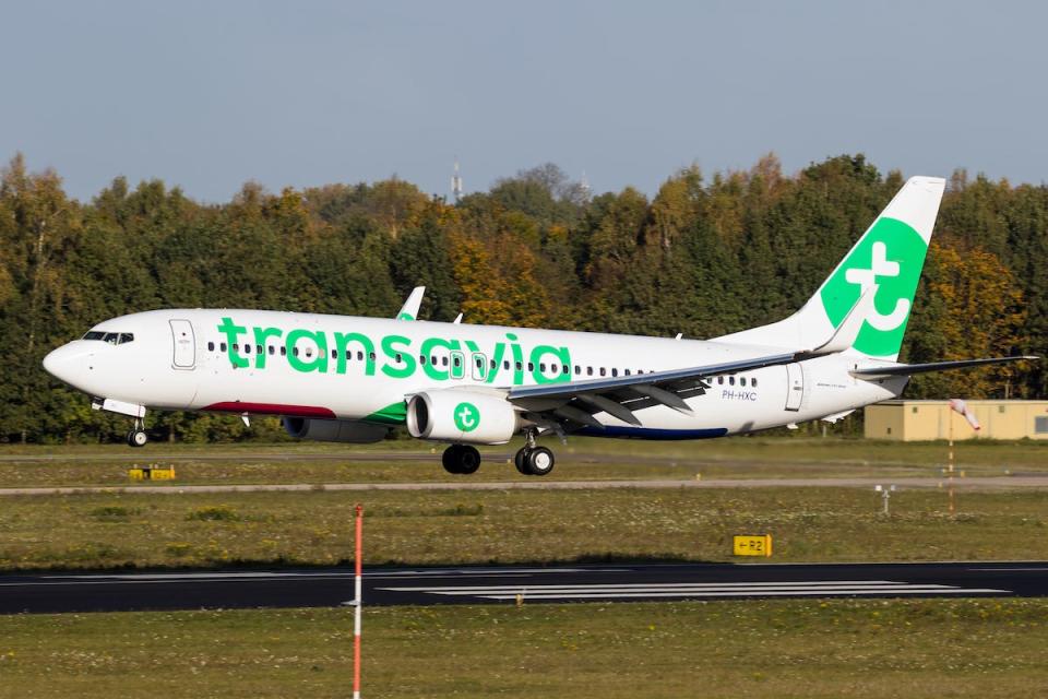 Transvia France Flugzeug macht eine Notlandung