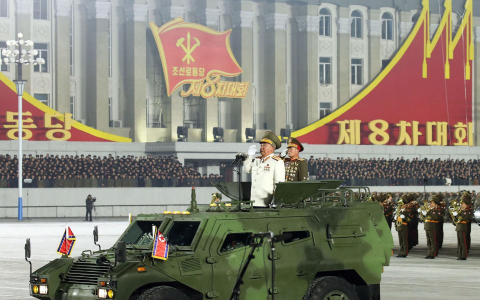 Ri Pyong Chol (L), vice-chairman of the Central Military Commission of the WPK, and Pak Jong Chon (R), chief of the General Staff of the Korean People's Army - AFP